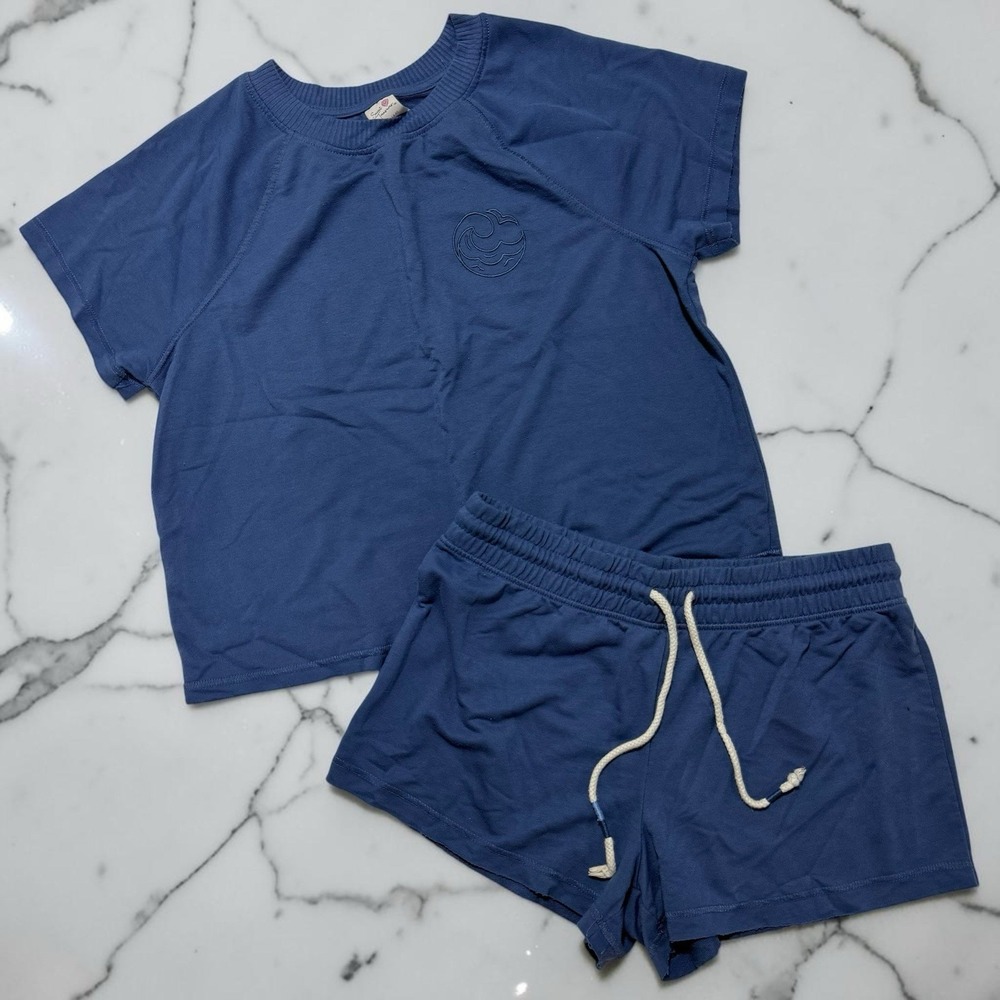 Secret Treasures 2-Piece‎ Lounge Set Blue Shorts & Tee Pajama Set Women's Small